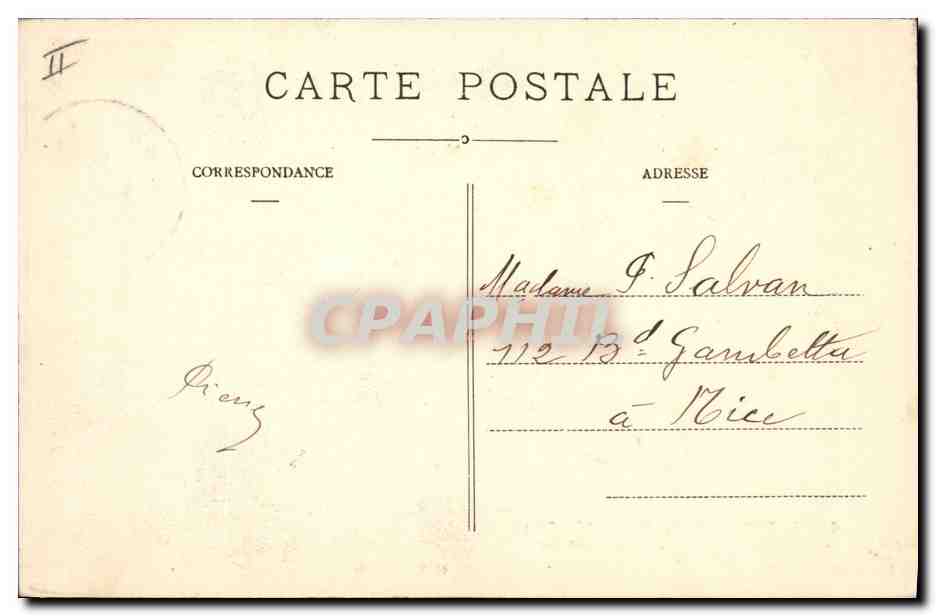 Sommet du Mont Ténibres — Vallée de la Tinée (A.-M.) — Edition Giletta, phot. Nice, Cl. V. de Cessole — Rückseite