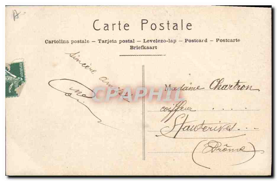 CPA Fantaisie Le langage des Fleurs  — Verso