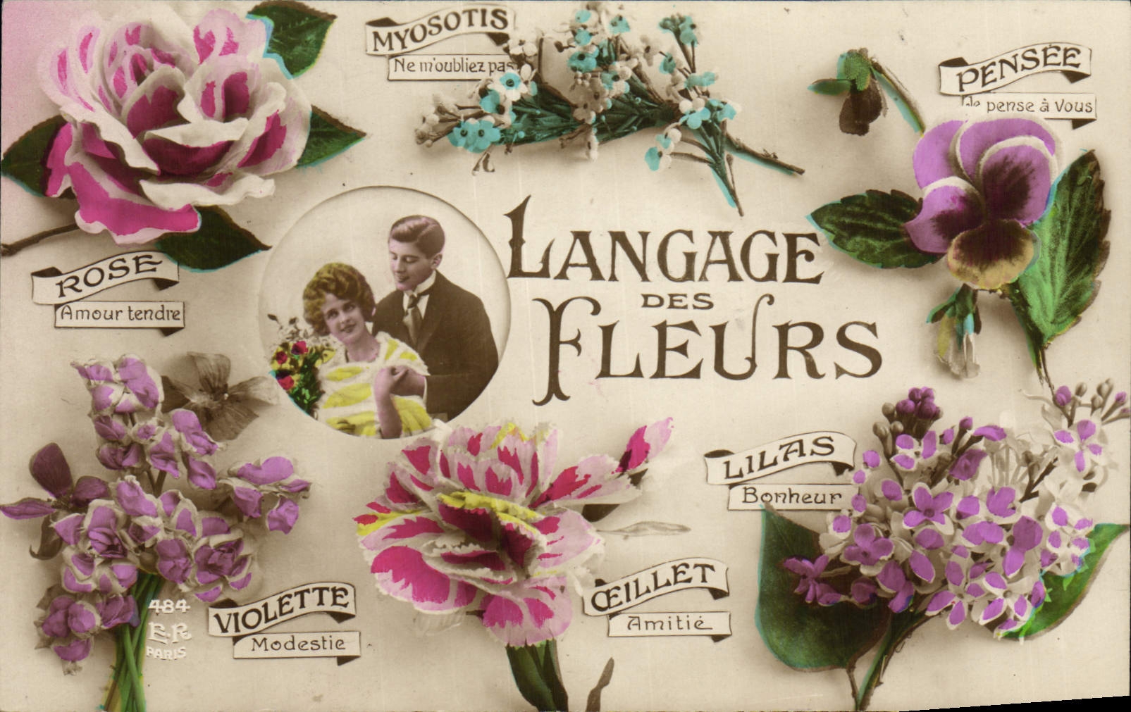 CPA Fantaisie Le langage des Fleurs 