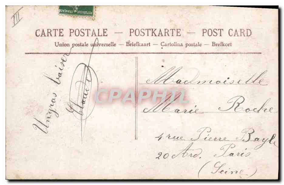 CPA Fantaisie Fleurs Le langage des cheveux Femmes  — Verso