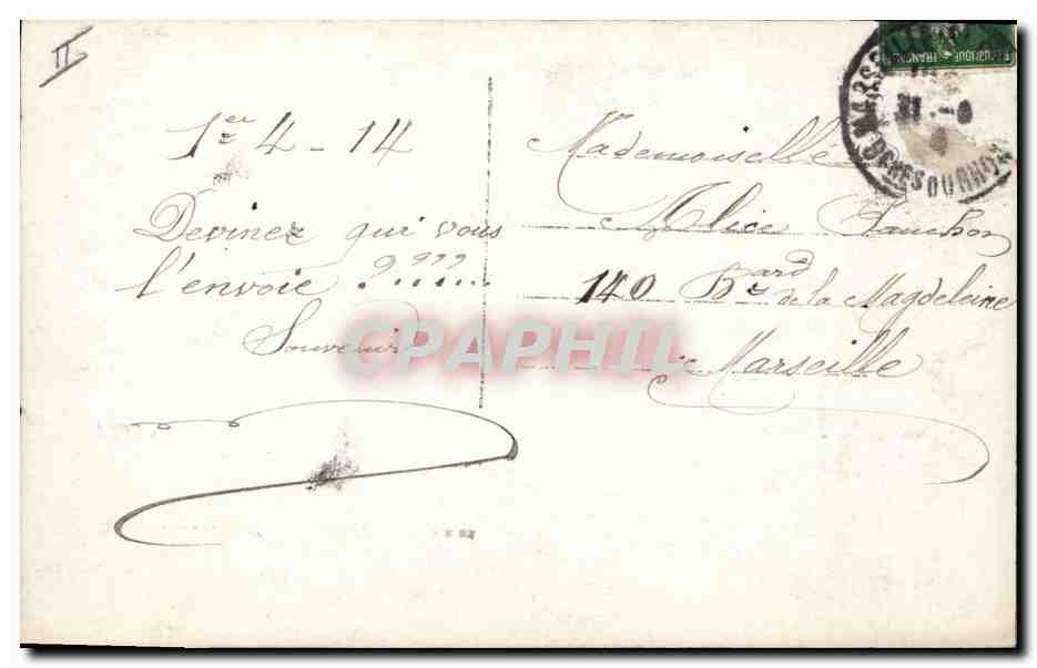 CPA Fantaisie Le langage des Fleurs  — Back