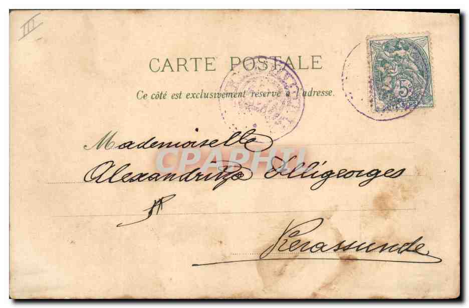 CPA Fantaisie Le langage des Fleurs  — Verso