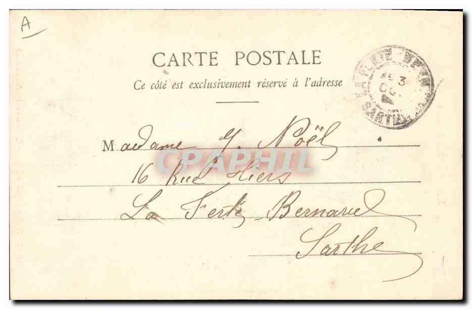 CPA Fantaisie Le langage des Fleurs Geranium  — Verso