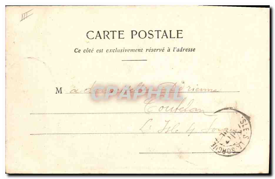 CPA Fantaisie Le langage des Fleurs Myosotis  — Verso