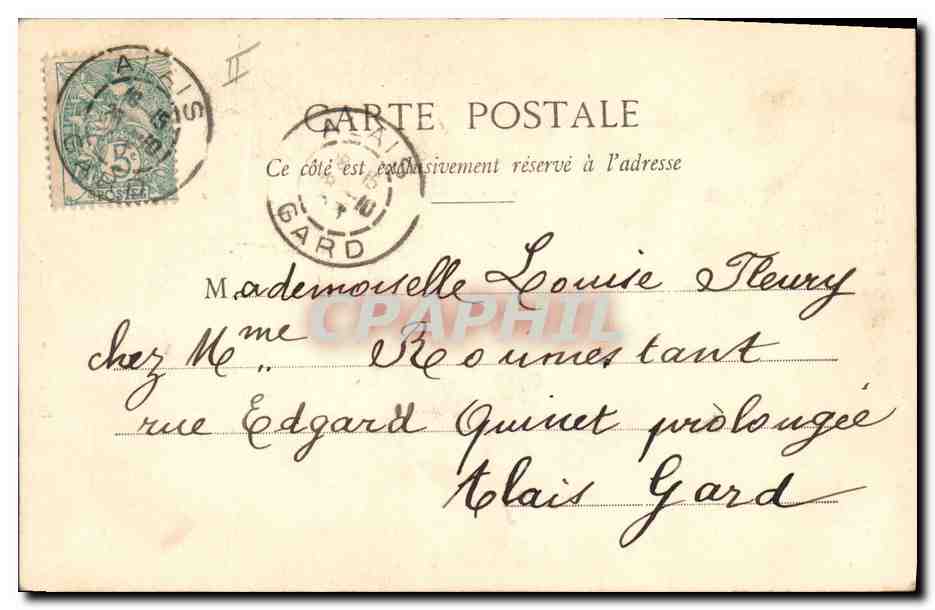 CPA Fantaisie Le langage des Fleurs Le Lys  — Verso