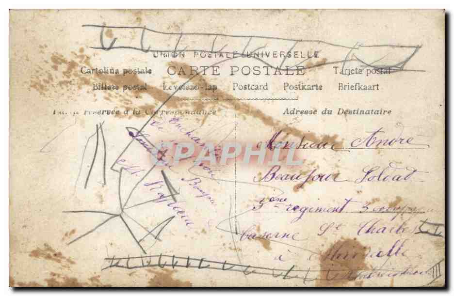 CPA Fantaisie Fleurs Le langage des cheveux Femme  — Verso