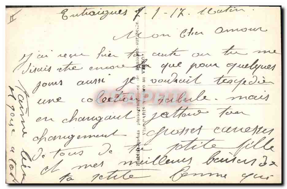 CPA Fantaisie Femme Les coeurs de nos poilus  — Rückseite