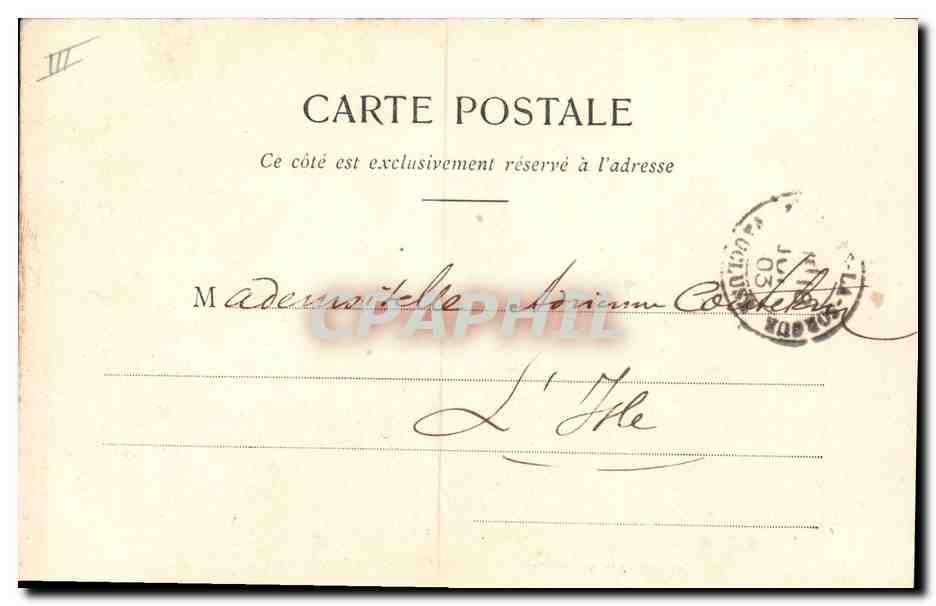 CPA Fantaisie Le langage des Fleurs Boule de neige  — Verso