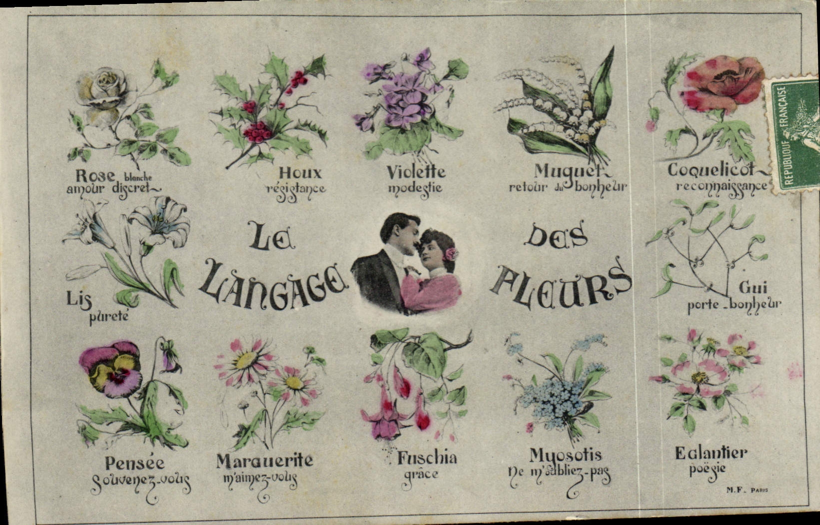 Le Langage des Fleurs — M.F. Paris
