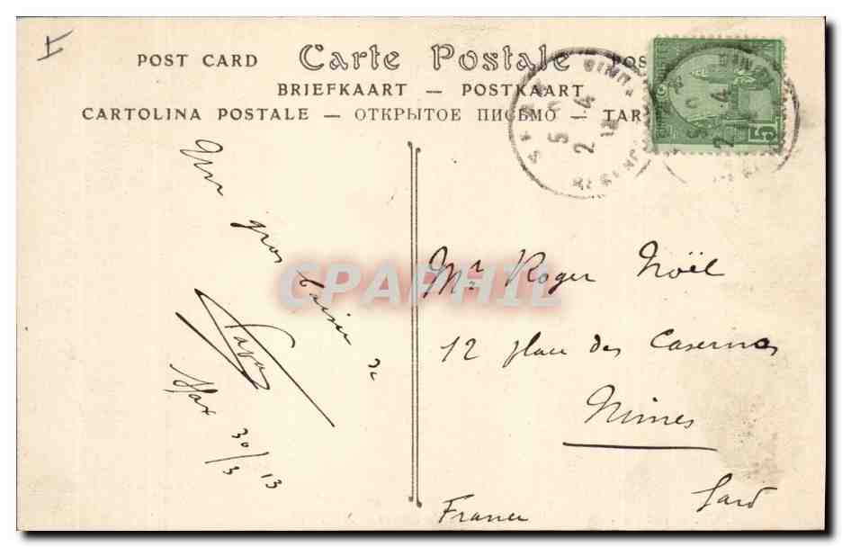 CPA Palmiers portant leurs regimes de dattes Palmier  — Verso