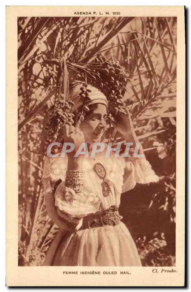 Femme indigène ouled nail — Algérie — CL. Prouho, Agenda P. L. M. 1930
