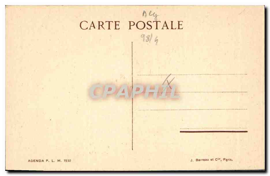 Femme indigène ouled nail — Algérie — CL. Prouho, Agenda P. L. M. 1930 — Rückseite