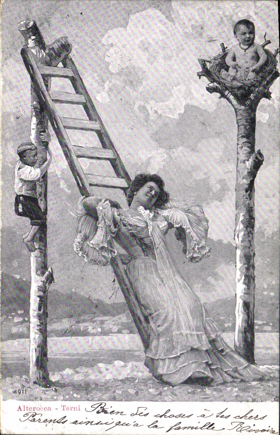 Parents ainsi qu'à la famille Rivioir — Alterocca - Terni, éditeur Terni, n° 4911