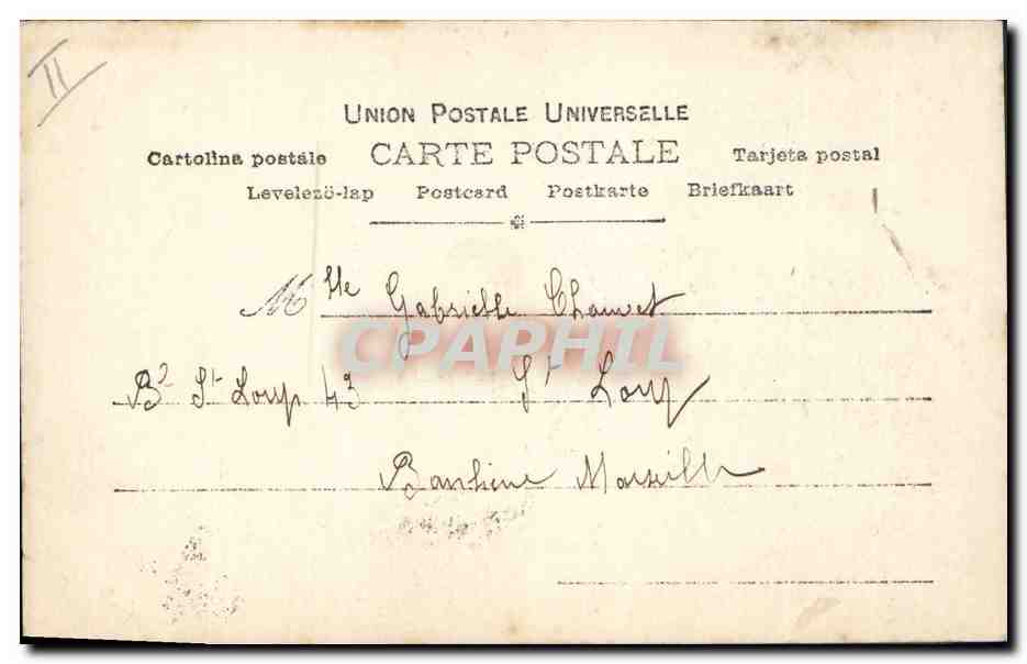 CPA Fantaisie Femme Lettres Lettre O  — Verso