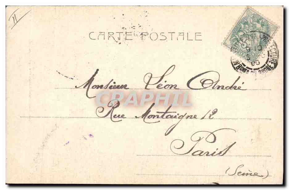 CPA Fantaisie Femme Lettres Lettre P  — Verso