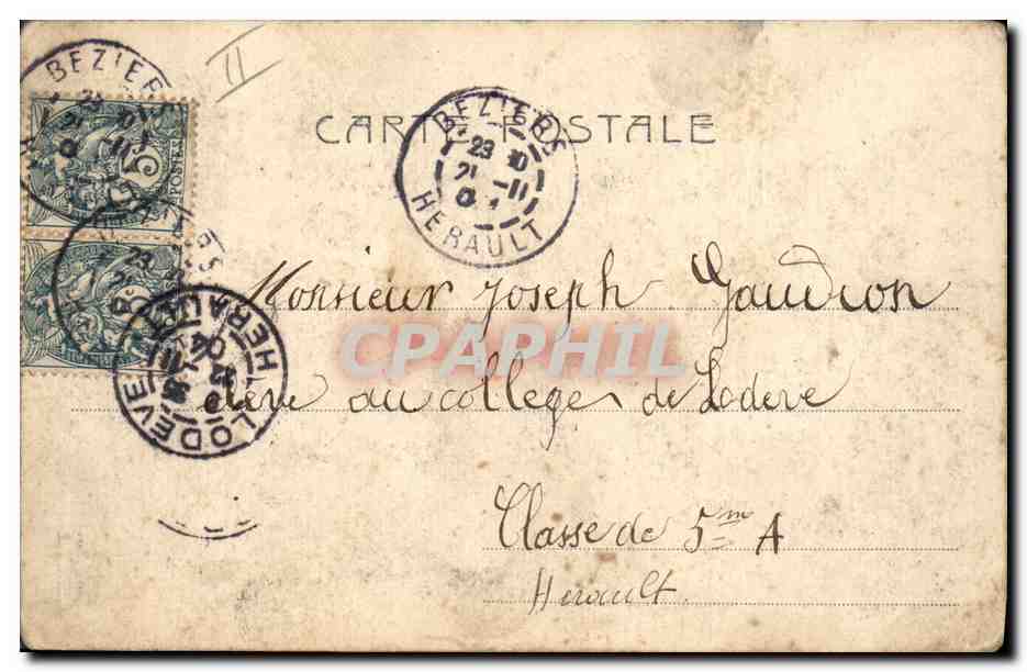 CPA Fantaisie Femme Lettres Lettre Q Ane Mule  — Rückseite