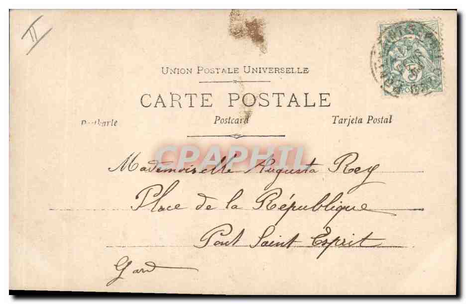 Davine — Portrait de femme en robe élégante — Reedlinger, Paris, n° 877/15 — Verso