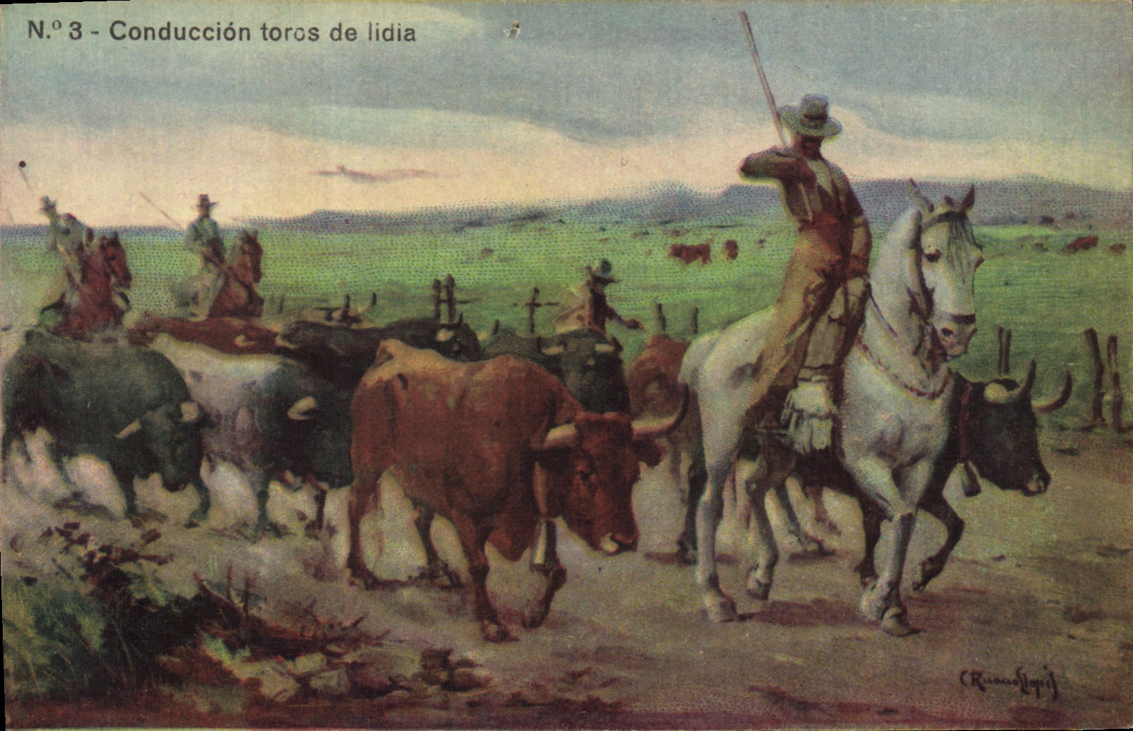 CPA Corrida Course de taureaux Conduction toros de lidia 