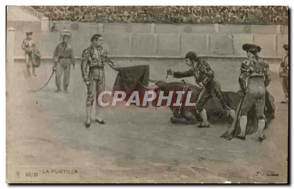 CPA Corrida Course de taureaux La Puntilla 