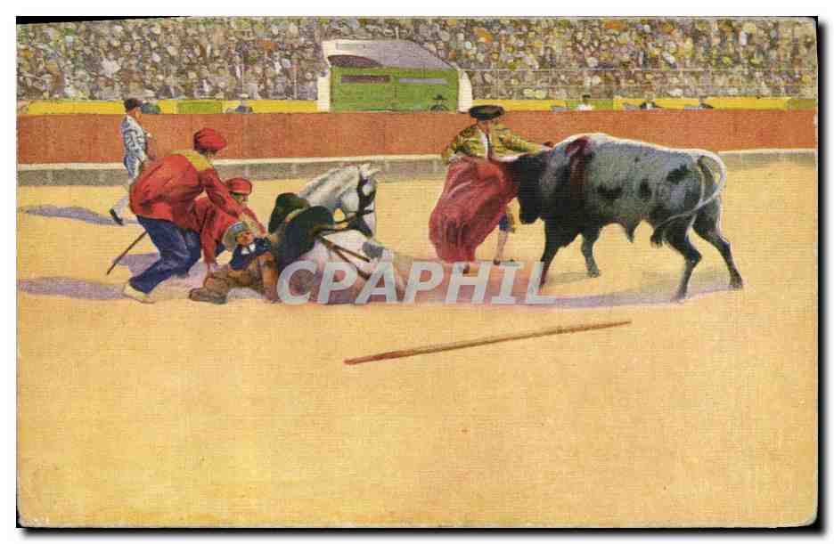CPA Corrida Course de taureaux Bertuchi 