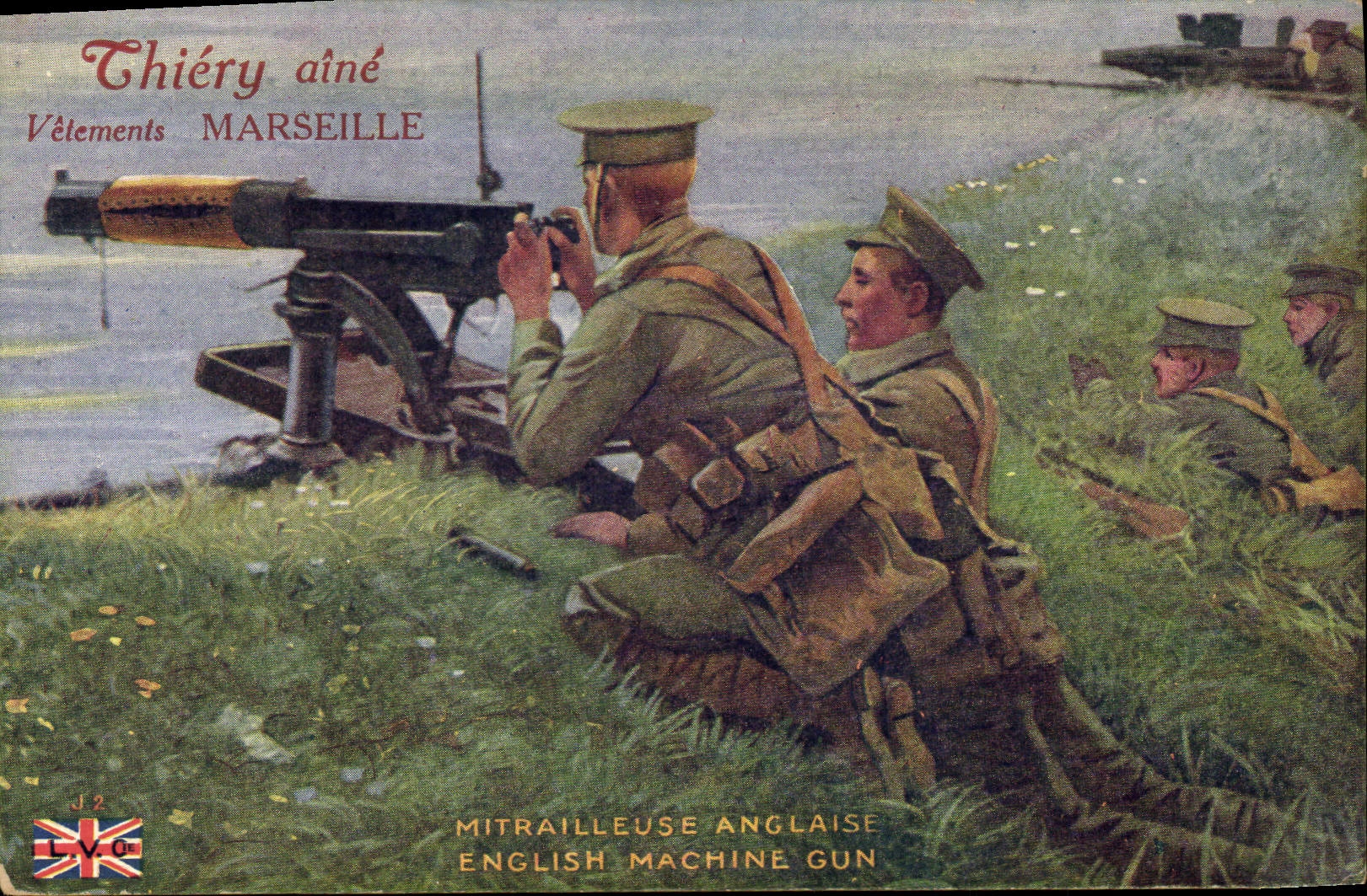 Mitralleuse anglaise — soldats en action — Thiéry aîné, Marseille