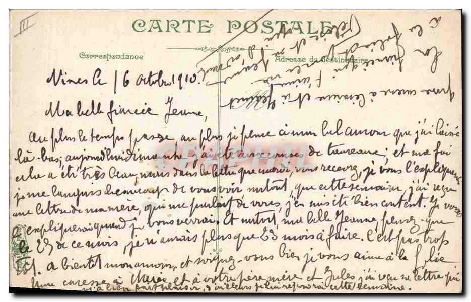 Artillerie — L’épluchage des pommes de terre — éditeur L.V. n° 3705 — Verso
