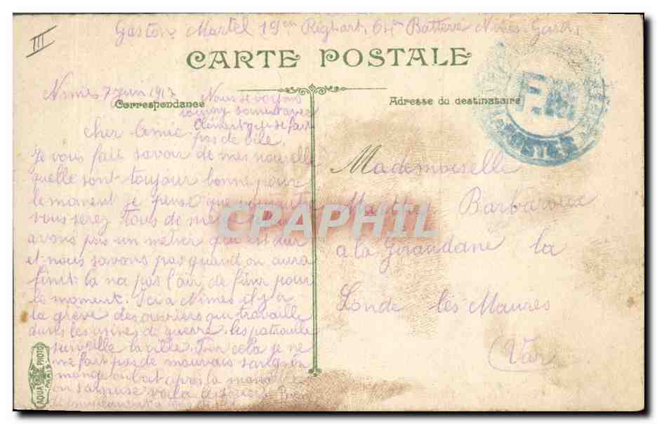 Artillerie — Instruction sur le canon de 15"/10c — éditeur L. V. A. C. O. n° 3708 — Reverso