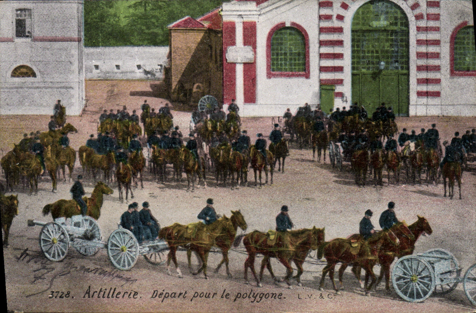 Artillerie. Départ pour le polygone — L.V.A.C.I. — n° 3728