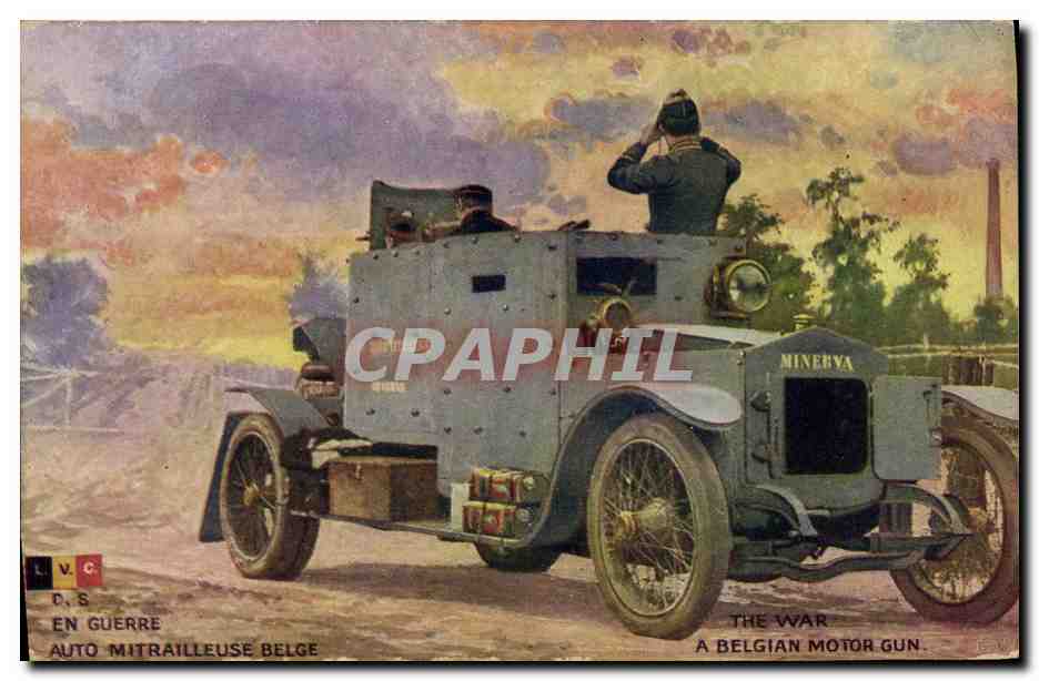 Auto-mitrailleuse belge — Série D N°6 — éditeur L.V.C.S.
