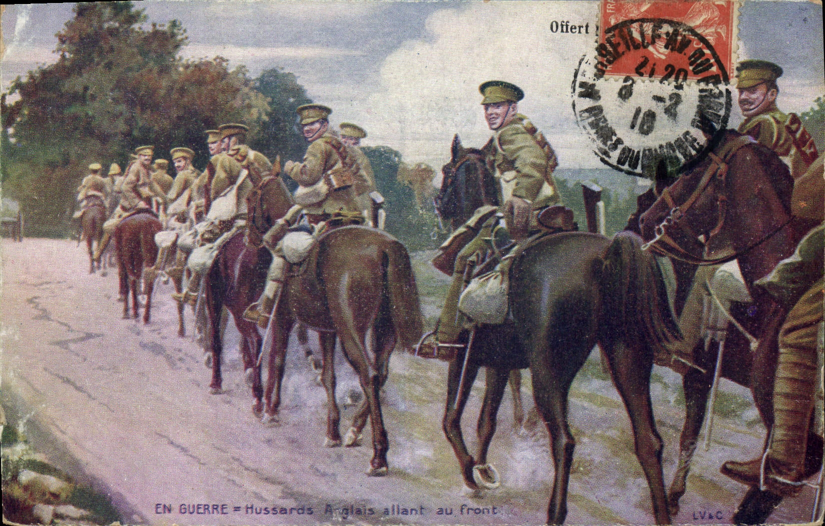 Hussards Anglais allant au front — En guerre — LV&C