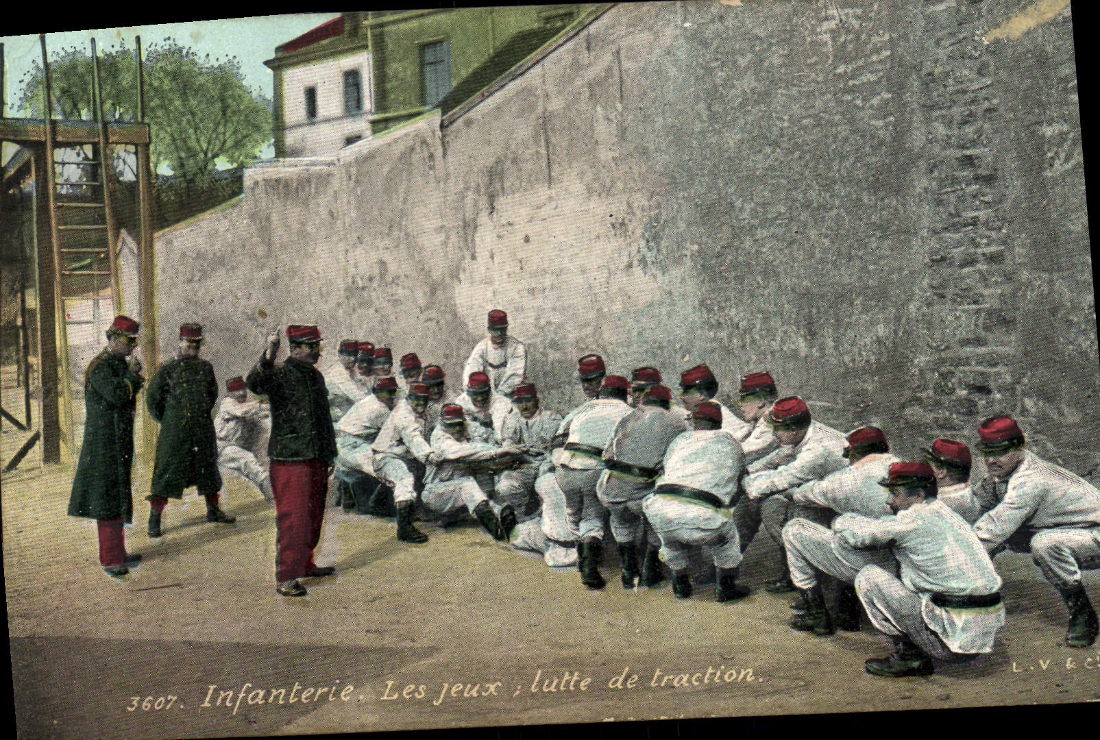 Infanterie. Les jeux, lutte de traction — L.V & Cie, n° 3607