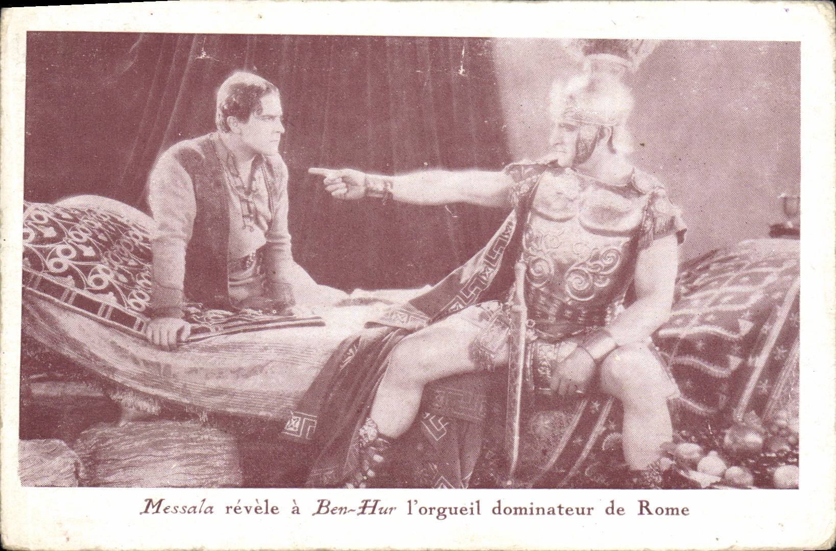 Messala révèle à Ben-Hur l'orgueil dominateur de Rome — scène du film Ben-Hur — Éditions Tallandier