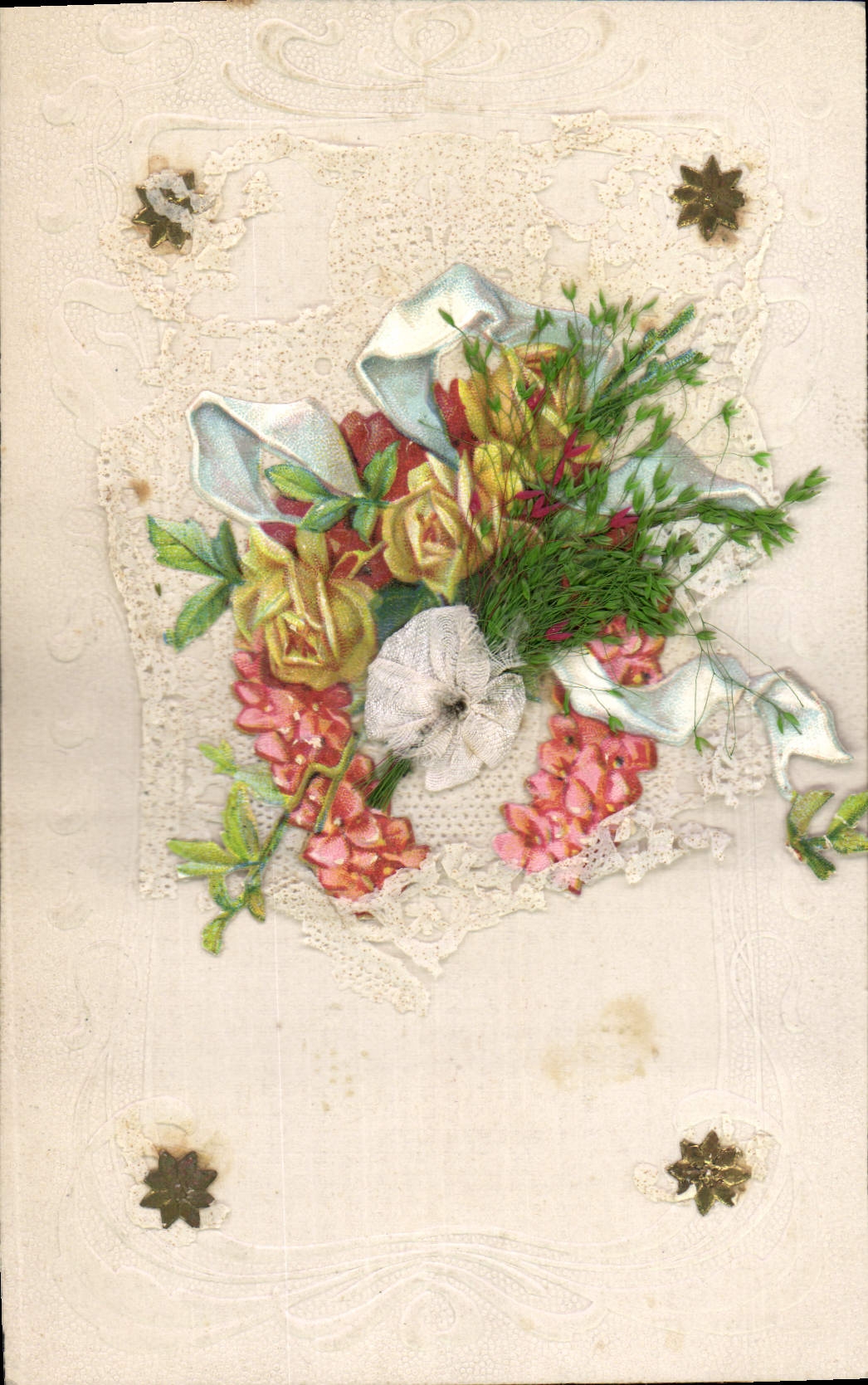 Bouquet de roses et de fleurs — carte postale décorative — éditeur non visible