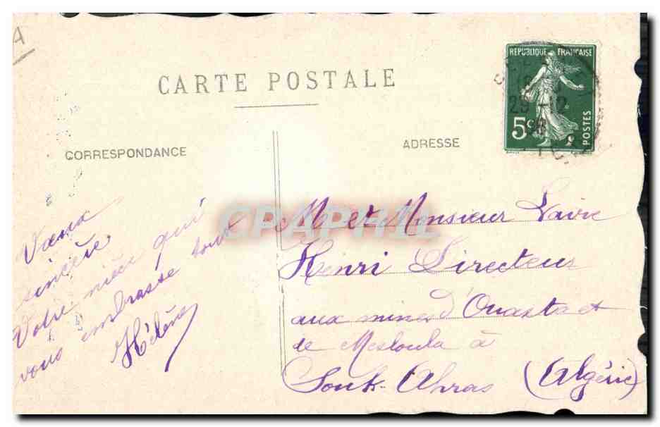 Bouquet de pensées violettes dans un panier — Bonne Année — éditeur inconnu — Verso
