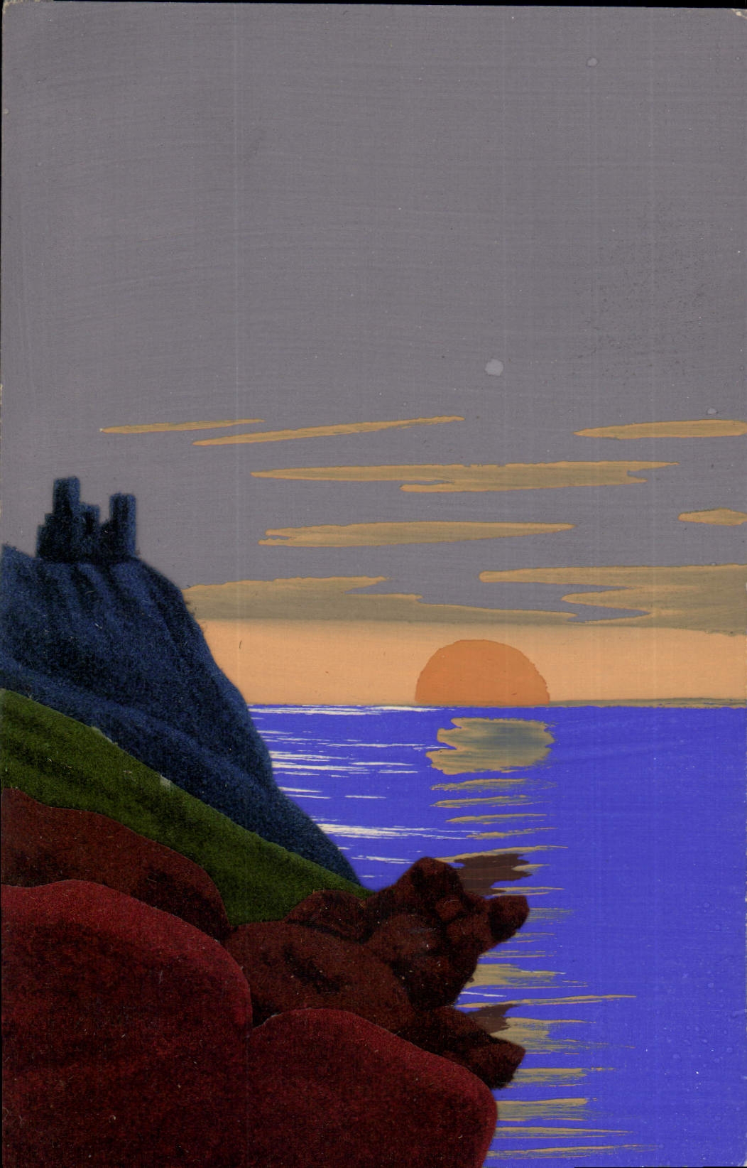 Coucher de soleil sur un promontoire — éditeur D.R.G.M. n°40