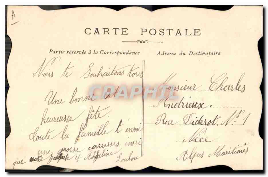 Oiseau et bouquet — Carte postale de vœux — Éditeur : Pôle Gourmand — Reverso