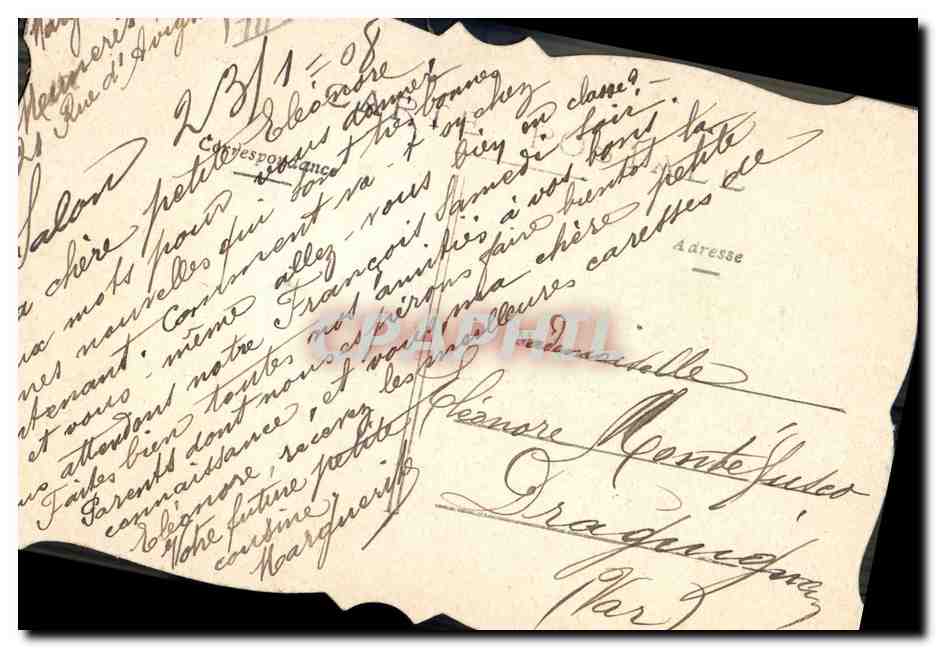 CPA Fantaisie Fleurs  — Verso