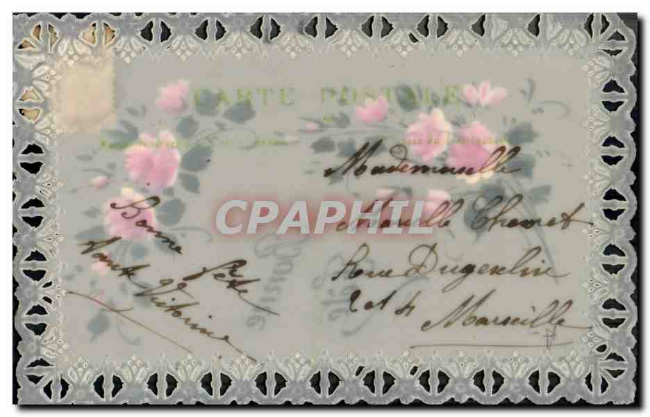 Fleurs de roses — Bonne Fête — Carte postale française — Reverso