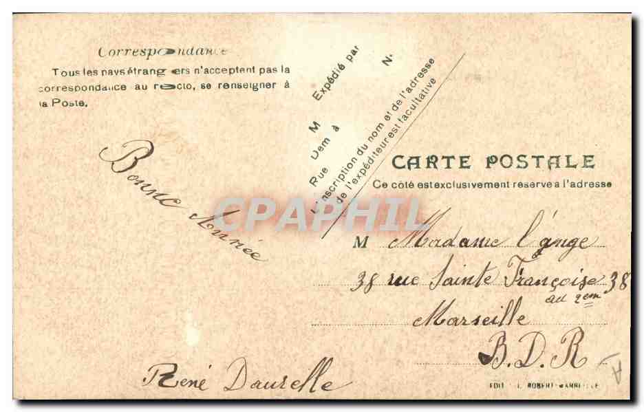 Bouquet de roses — 'Heureuse Année' — éditeur non visible — Verso