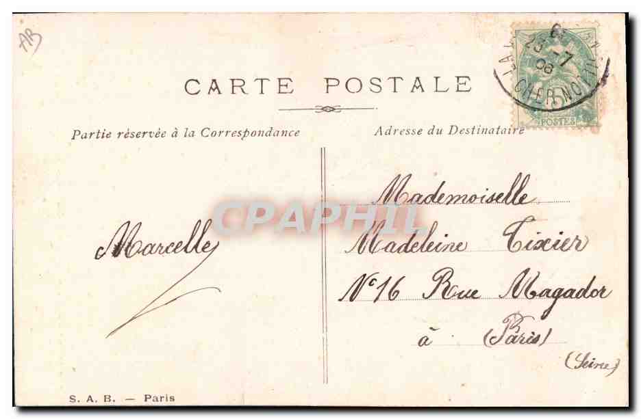 CPA Fantaisie Fleurs  — Verso