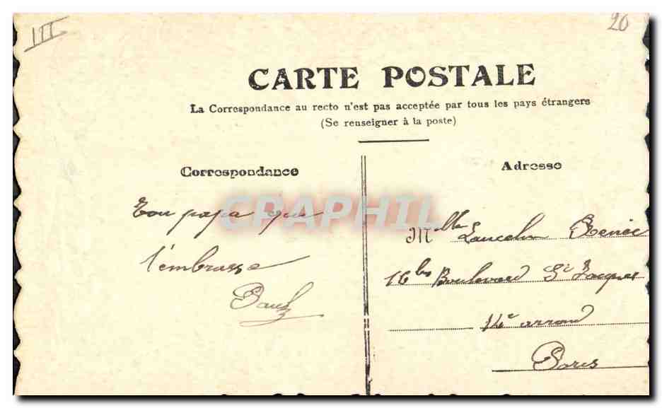CPA Fantaisie Fleurs  — Verso