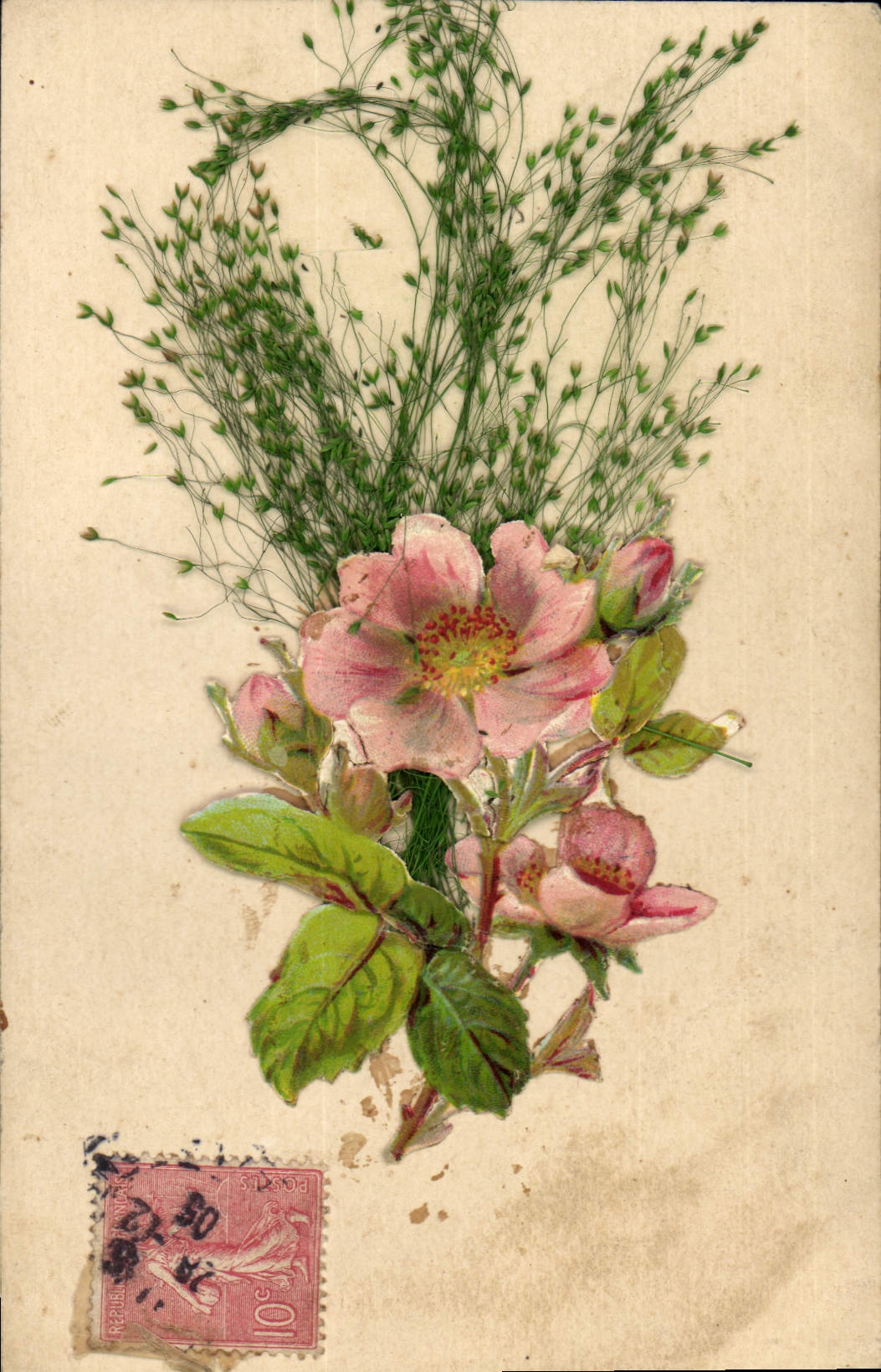 CPA Fantaisie Fleurs 