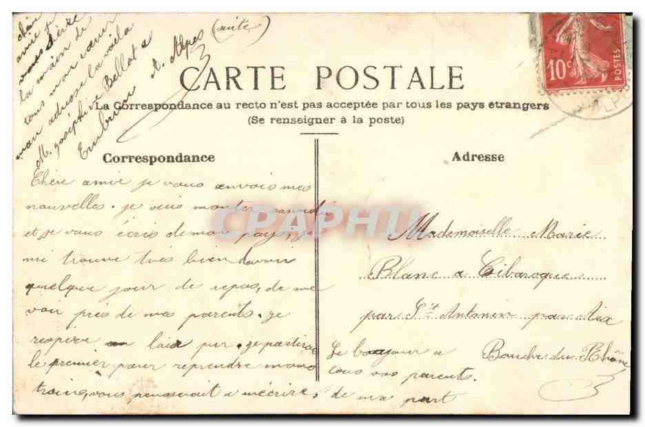 Bouquet de fleurs séchées — Souvenir des Alpes — République Française — Reverso