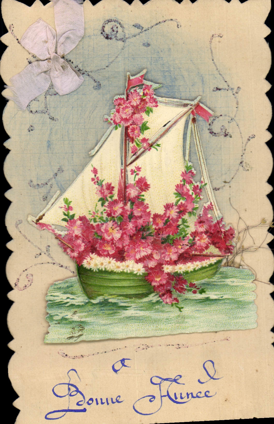 Battello fiorito — Buon Anno — Cartolina postale dell'editore 'Carte Postale' (n°1)