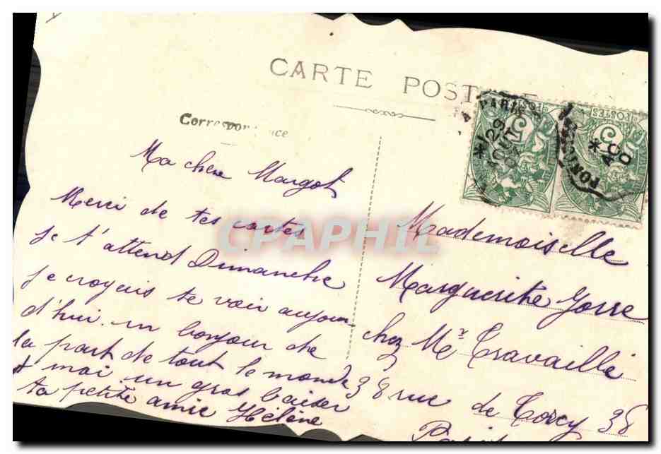 CPA Fantaisie Fleurs  — Verso