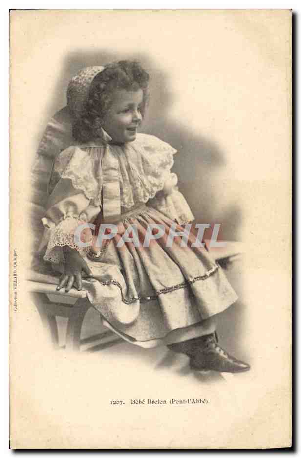 CPA Folklore Bebe Breton Pont L'Abbe Enfant 