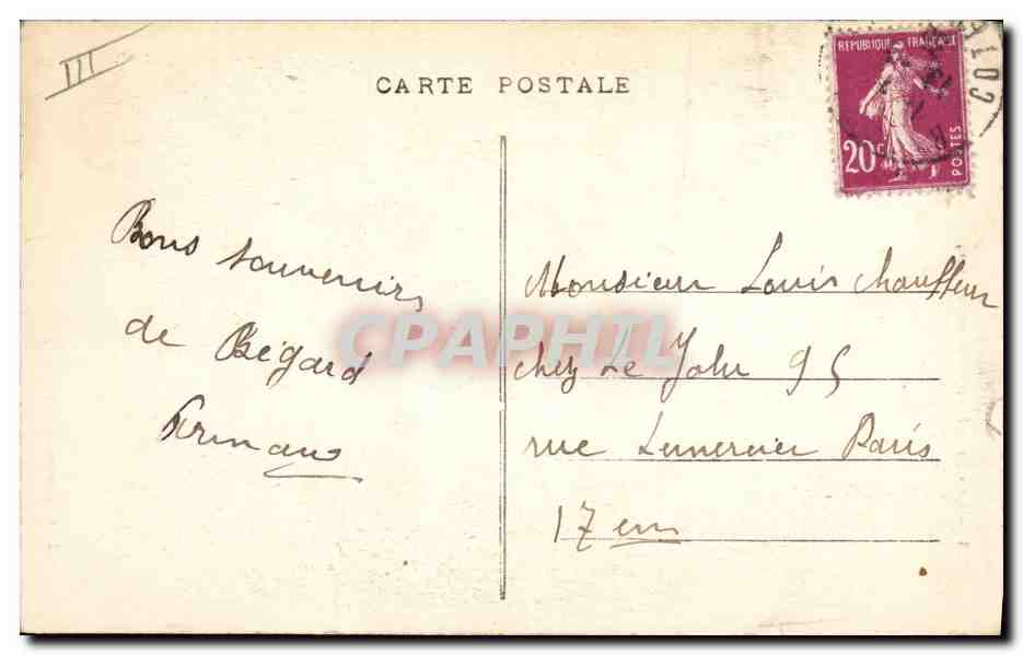 CPA Folklore Les derniers Bragou Braz Plonevez Porzay — Verso