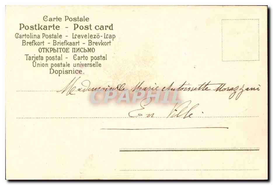 CPA Fantaisie Fleurs  — Verso