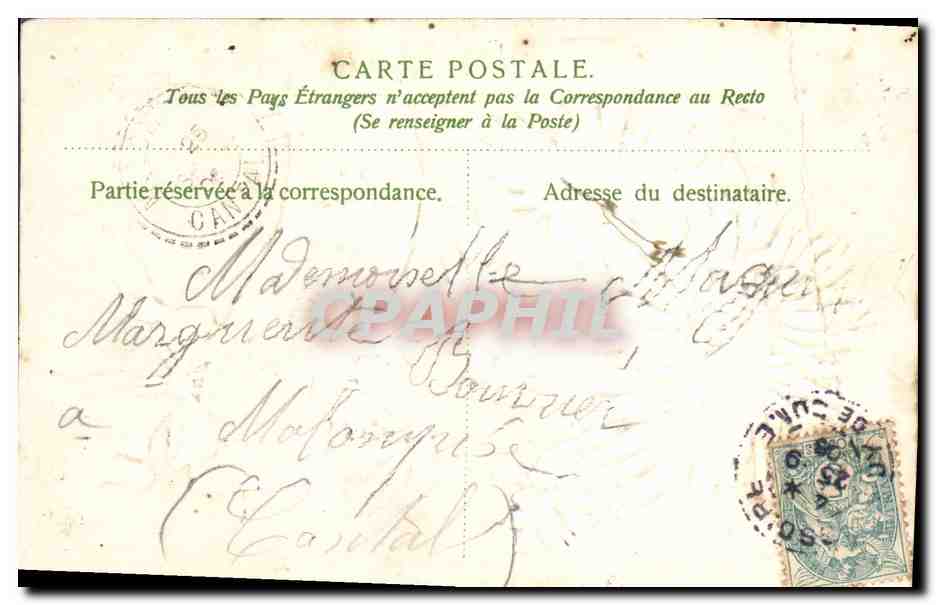 CPA Fantaisie Fleurs  — Rückseite