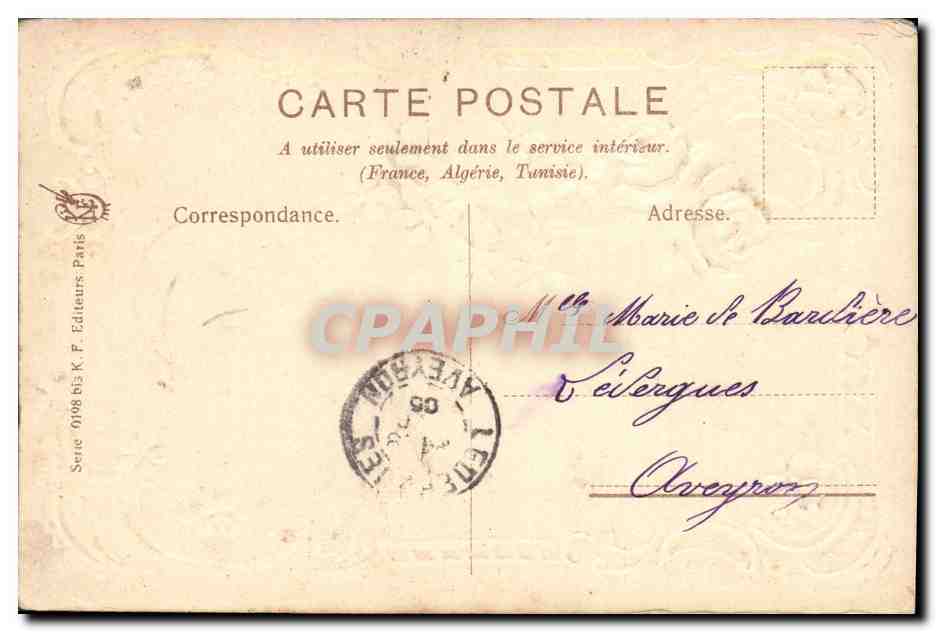 CPA Fantaisie Fleurs  — Verso